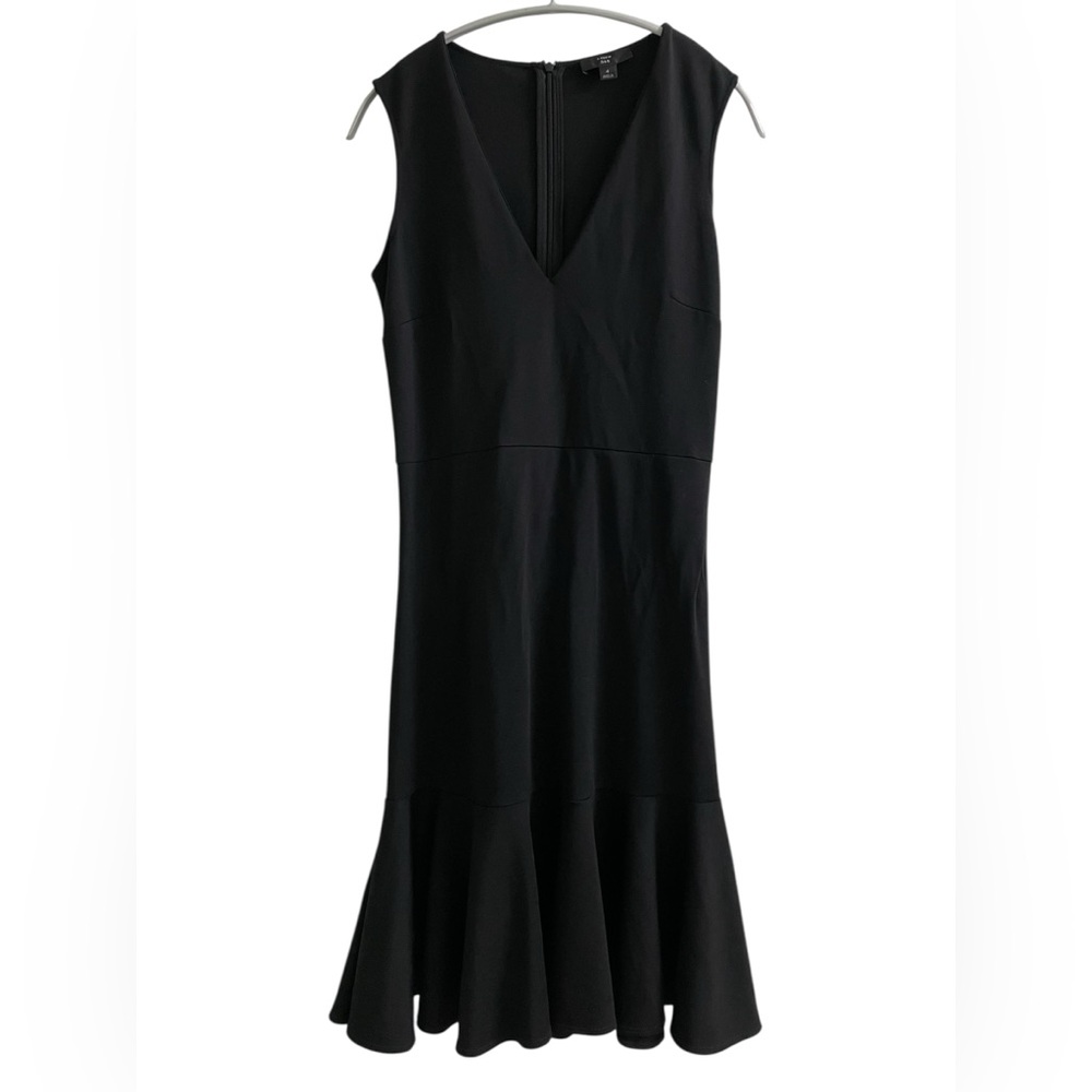 J. Crew 365 Black Pointe V Neck Dress
